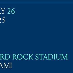 Coldplay (Miami) - July 26 - Black South parking pass