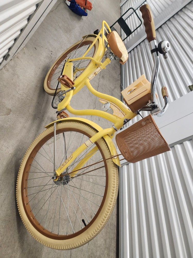 Huffy Yellow Cruiser Bike