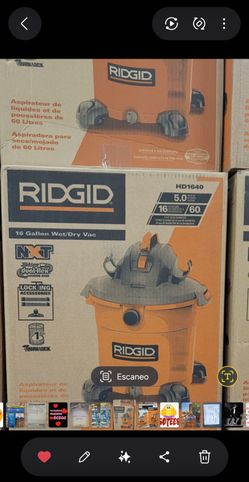 Ridgid Vacuum Cleaner 16 gallons New