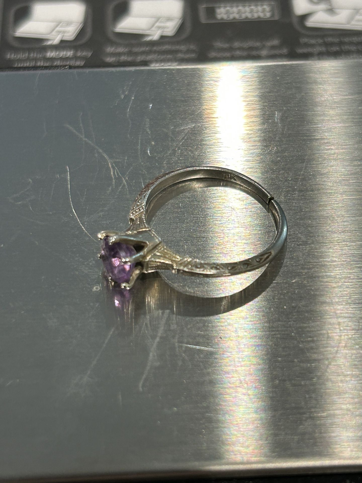 Vintage Women Ring 18K White Gold