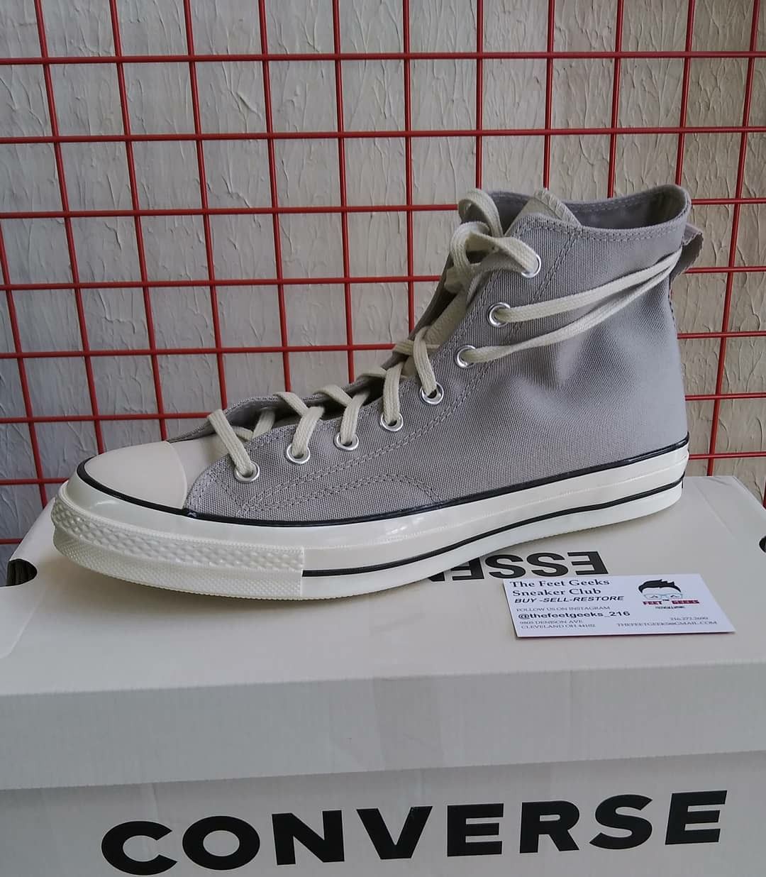 FEAR OF GOD X CONVERSE CHUCK TAYLOR ALL STAR GREY SIZE 11 US MEN SHOES NEW WITH BOX $170