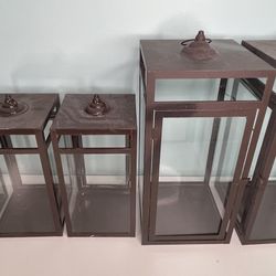 Six outdoor lanterns 3 Different Sizes 
