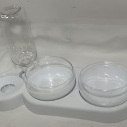 Pet Double Bowls Food Water Feeder with Auto Water Dispenser Dog Cat Food Bowl Brand