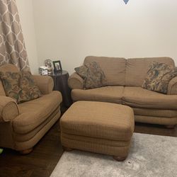 Loveseat, Chair And Ottoman
