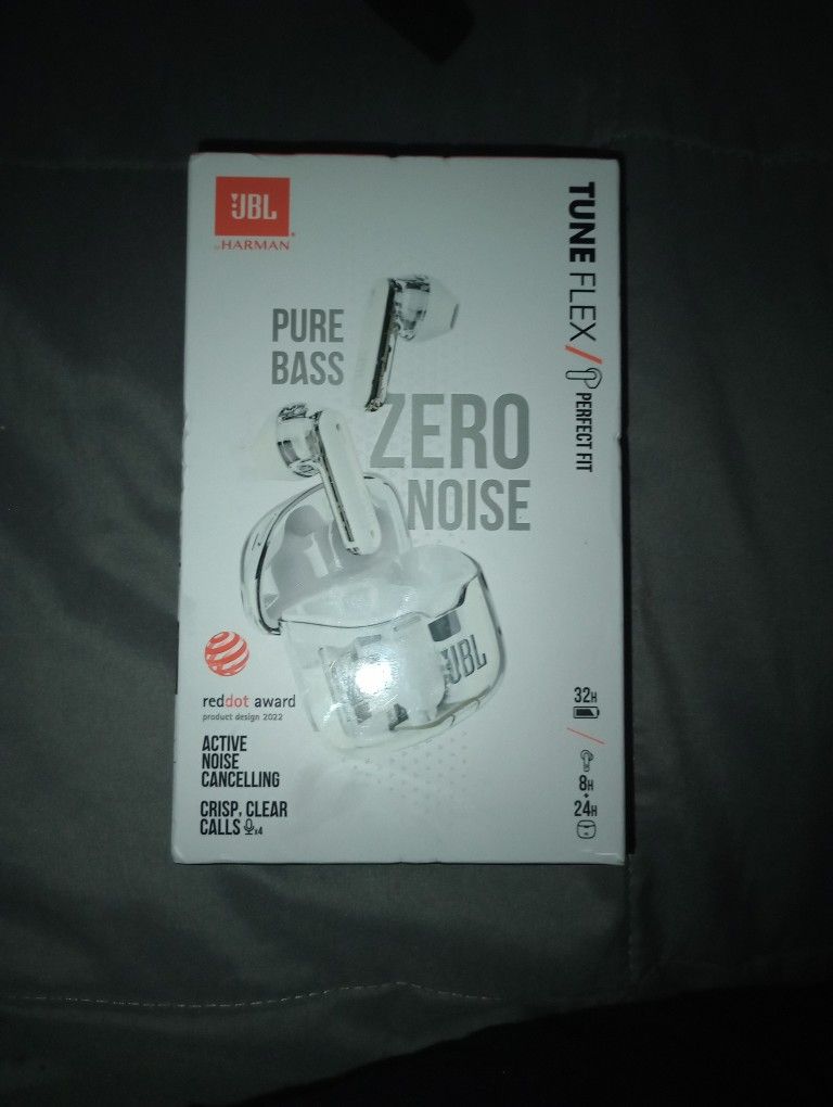 JBL TUNE FLEX WIRELESS EARBUDS (TRANSPARENT)