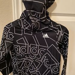 Brand new black adidas all over print hoodie sweatshirt size 3T