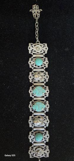 Vintage Egyptian Revival Bracelet,  Pharoah, Scarab
