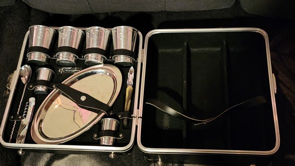 Vtg MidCentury Travel Bar, The Original Trav-L-Bar by Ever-Wear, Travel Bar Suitcase