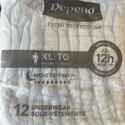 Depend Night Defense Adult Diapers/Incontinence Underwear - XL
