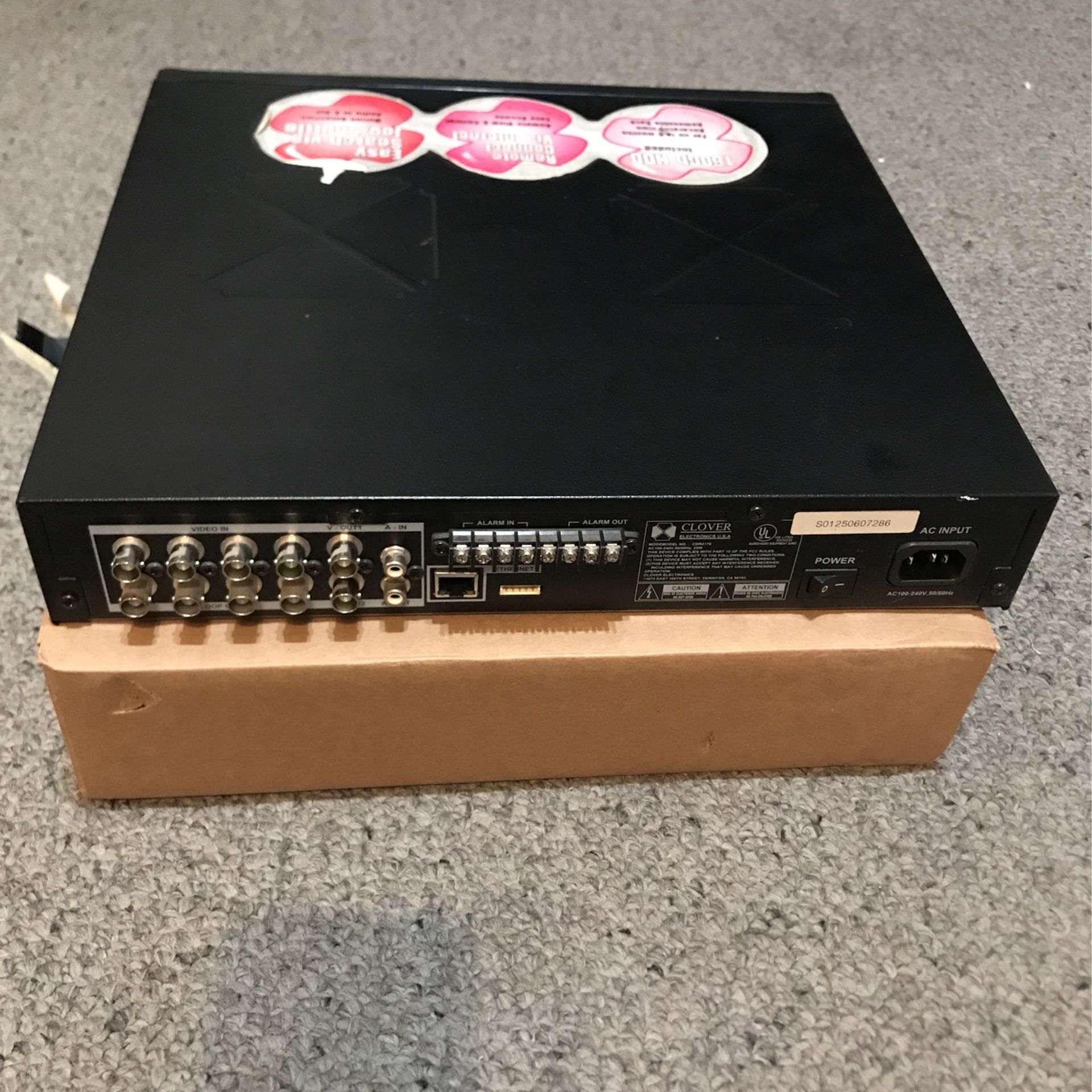CLOVER ELECTRONICS CDR4170 4 CHANNEL DVR