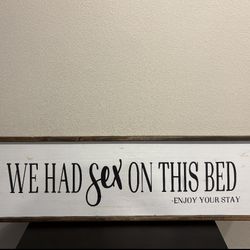 Solid Wood Guest Bedroom Decor Sign  Funny 