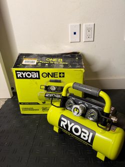 RYOBI 18V ONE+ Cordless 1 Gal. Portable Horizontal Air Compressor with 120 PSI Maximum Pressure (Tool Only)
