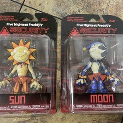 FNaF Action Figures: Sun and Moon - Five Nights at Freddy’s Security Breach Funko Toys - Brand New
