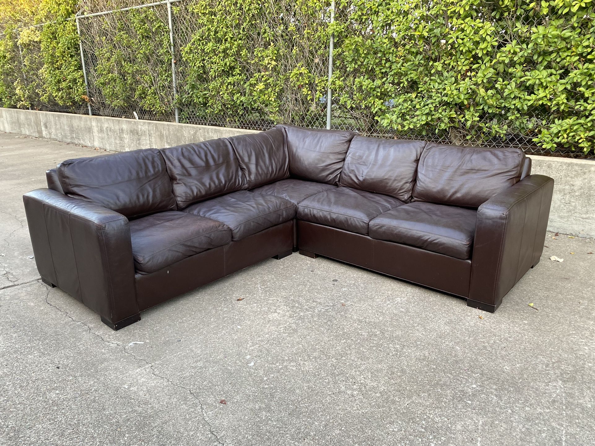 Ethan Allen Leather Sectional