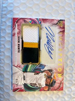 Nick Kurtz Topps Inception Auto 3 color Patch Card /99