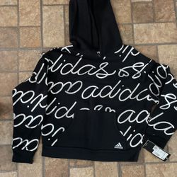 Girls Black Adidas Hoodie