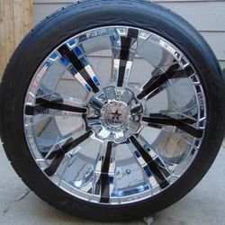 4 New 22X12 Chrome RBP Rims 305 40 22 Nitto 420V Tires *6 Lug* *Chevy*Ford* *Toyota* *-44MM OFFSET*