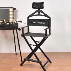 Makeup Chair Tall Directors Chair Adjust Headrest