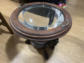 Mid Century Mahogany. Coffee Table Antique W Serving Tray
