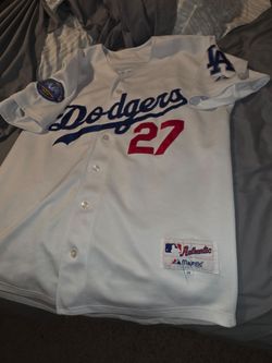 LA Dodgers #27 Majestic Authentic Jersey Size 54