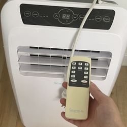 SereneLife Small Air Conditioner Portable 10,000 BTU with Built-in Dehumidifier - Portable AC unit for rooms up to 450 sq ft - Remote Control, Window 