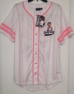 New Ladies Betty Boop Baseball Shirt