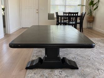 Large Black Trestle Coffee Table – 60" x 36"