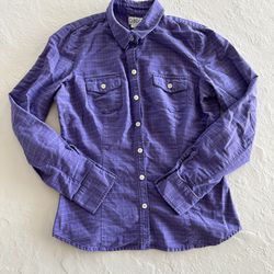 Levi’s Purple Collared Plaid Button Up Shirt