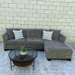 *Free Delivery* Gray Macys Sectional Couch Sofa