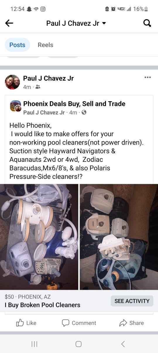 Wtb Broken Pool Cleaners