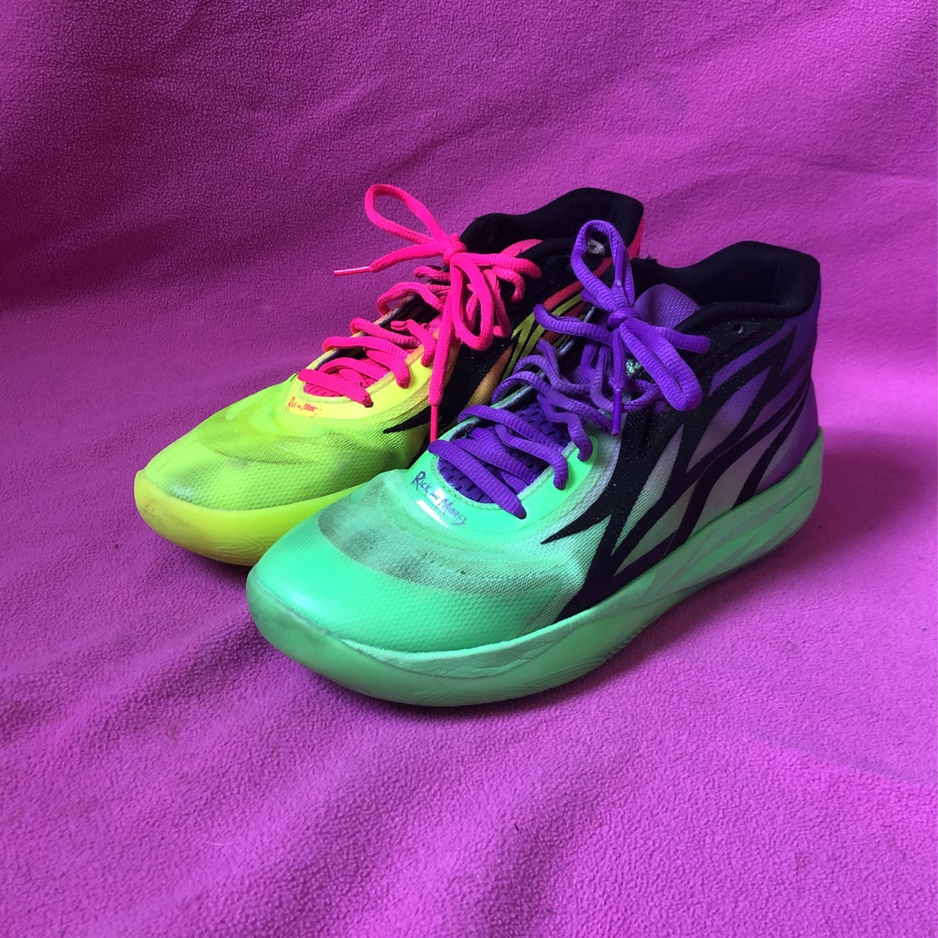Puma Lamelo Ball 2 Rick And Morty Basketball Shoe Size 9.5