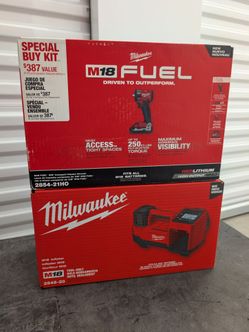 🛠️ MILWAUKEE M18 FUEL 3/8" COMPACT IMPACT KIT + M18 TIRE INFLATOR ✨ (FIRM)