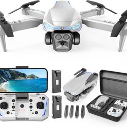 new 1080P HD Foldable Drone with Camera for Adults & Kids, RC Quadcopter with One-Key Takeoff/Landing, Altitude Hold, Waypoint Flight, 360° Flip, 2 Ba