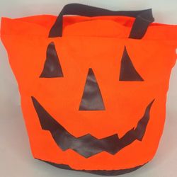 Orange Jack-O'-Lantern Trick or Treat Bag