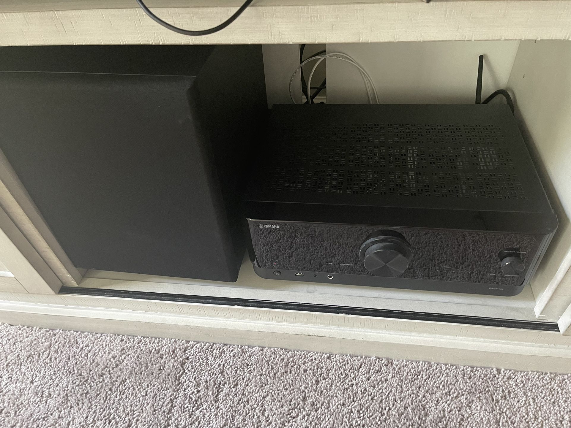 Yamaha - RX-V6A 7.2-channel AV Receiver and Sonance MS8 SUB Subwoofer Speaker For Surround Sound