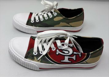 FOCO San Francisco 49ers Womens Size 6 Camo Canvas Sneakers NFL Shoes