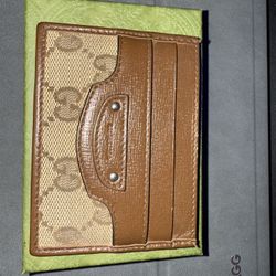 Gucci X Balenciaga Brown Card Holder Wallet 