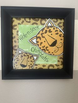Framed Wall Safari Animals