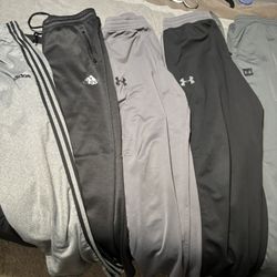Like New Mens Size Large Adidas And Under Armour Pants Lot
