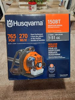 Husqvarna 150BT Backpack Gas Leaf Blower 50.2cc 2.15HP