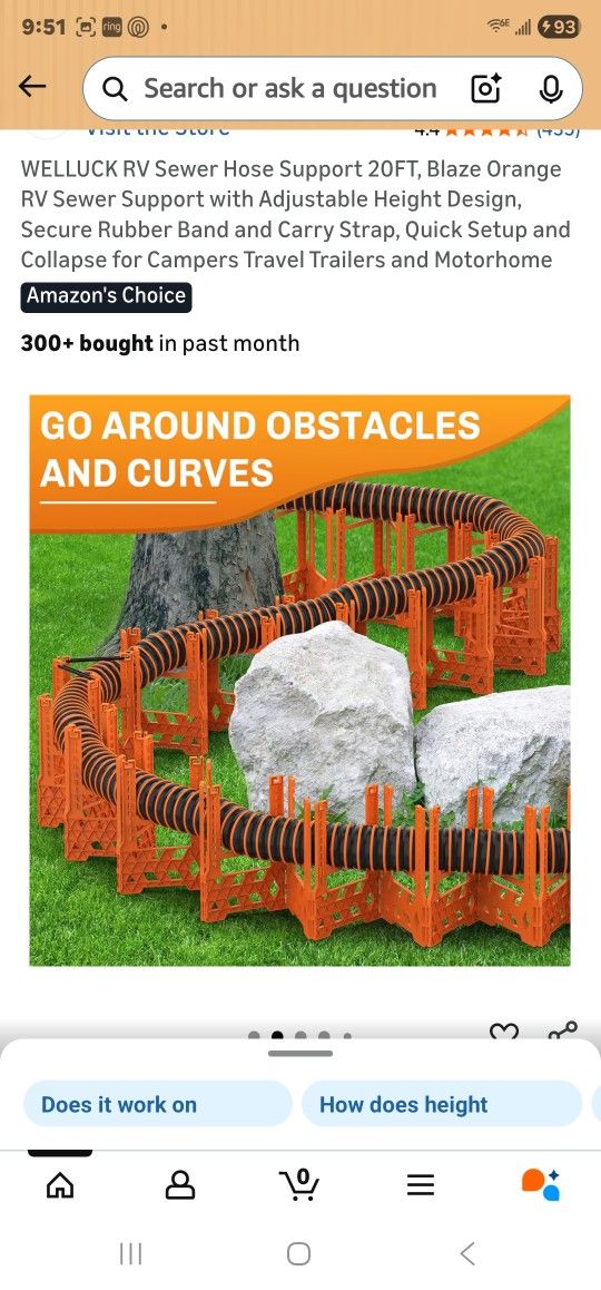 Sewer Hose Support 20ft