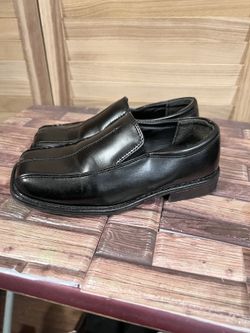 Boys Stacy Adams® Moc-Toe Slip-On Leather Dress Shoes
