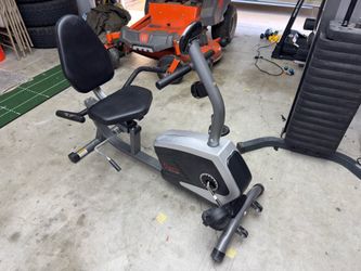 Sunny Health & Fitness Magnetic Recumbent Exercise Bike, 300 lb Capacity & Adjus