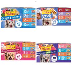 FRISKIES CAT FOOD. 48 CANS. EXPIRY 2027. EACH $29.00. HAVE MANY FLAVORS.