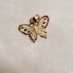 Butterfly Charm Pendant 14K