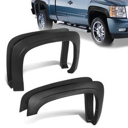 LA Zona Auto Parts 2007 to 2013 Chevrolet Silverado Paintable OEM STYLE Fender Flares Guardabarros Polvaderas Guardafango 