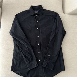 Polo Ralph Lauren Black Button Up Shirt Size Medium