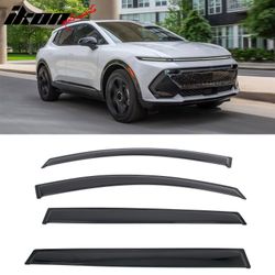Fits 2024-2026 Chevy Equinox EV Window Visors Vent Rain Guards Deflectors Tape-On