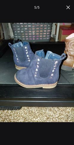 Toddler Girls Navy & Black Chelsea Boots