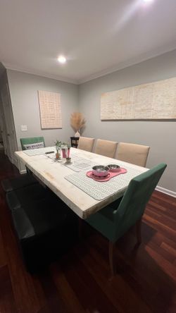 Custom Finished Solid Hardwood Dining Table